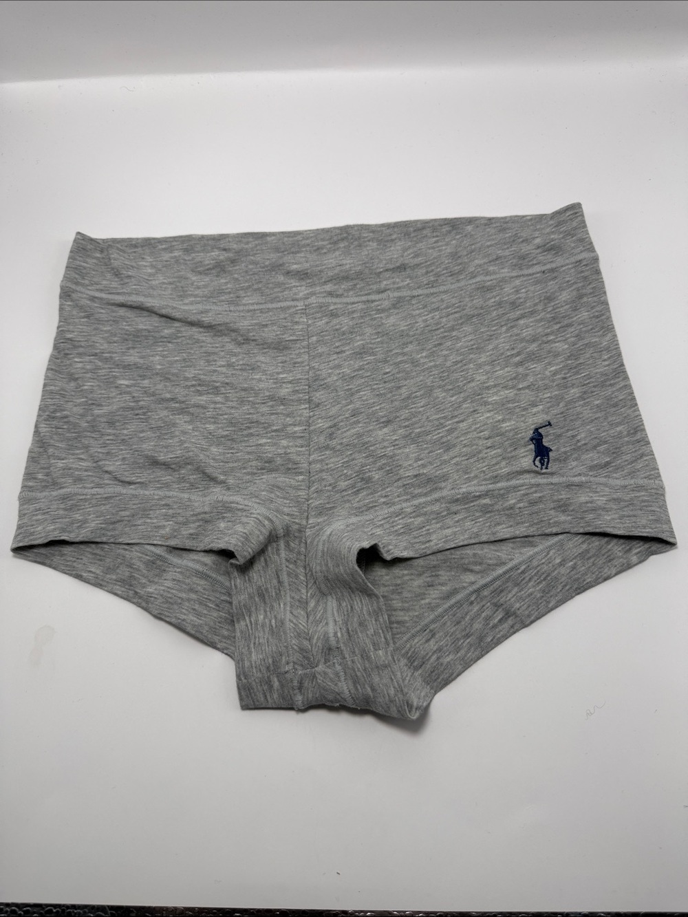 Polo by Ralph Lauren Gray Stretch Boyshorts with Navy Pony Logo